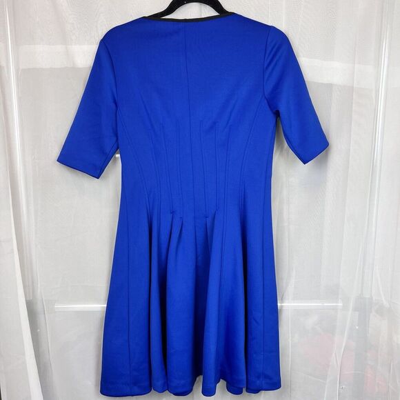 Betsey Johnson scuba zip up skater mini dress sz 4 funky y2k vibrant funky retro - Picture 10 of 10